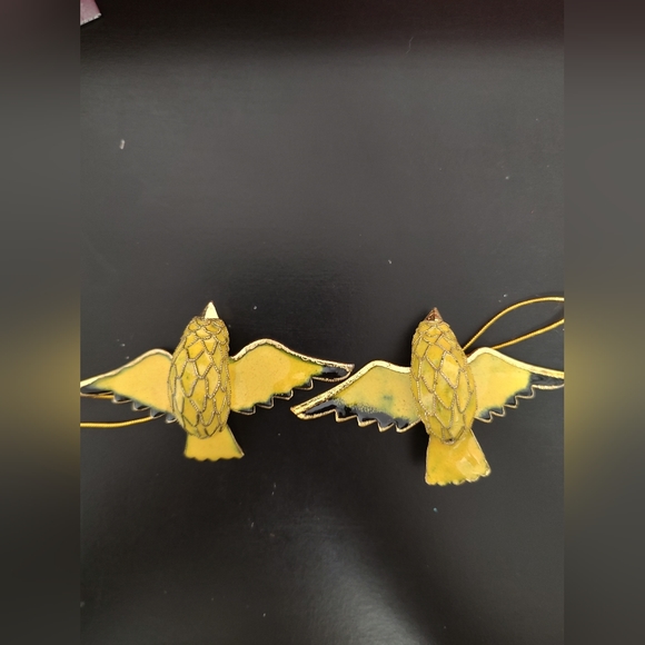 Vintage Dillard's Collectible Cloisonne Ornament Bird Set - Picture 9 of 13